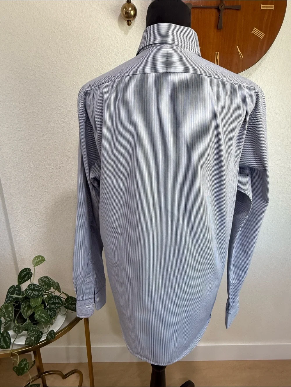 Polo Ralph Lauren Blue White Stripe Button Down Shirt Men’s M Custom Fit
